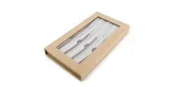 Steakmessen set van 4 Zebra RVS