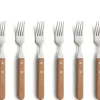 Steak- pizza vorken set 6 delig 7000 Amefa wood