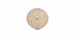 Tafelklok beige 15 cm travertijn Zone