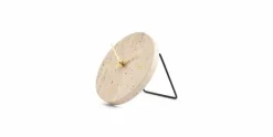 Tafelklok beige 15 cm travertijn Zone
