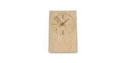 Tafelklok beige 18 cm travertijn Zone