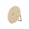 Tafelklok beige 20 cm travertijn Zone