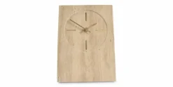 Tafelklok beige 23 cm travertijn Zone
