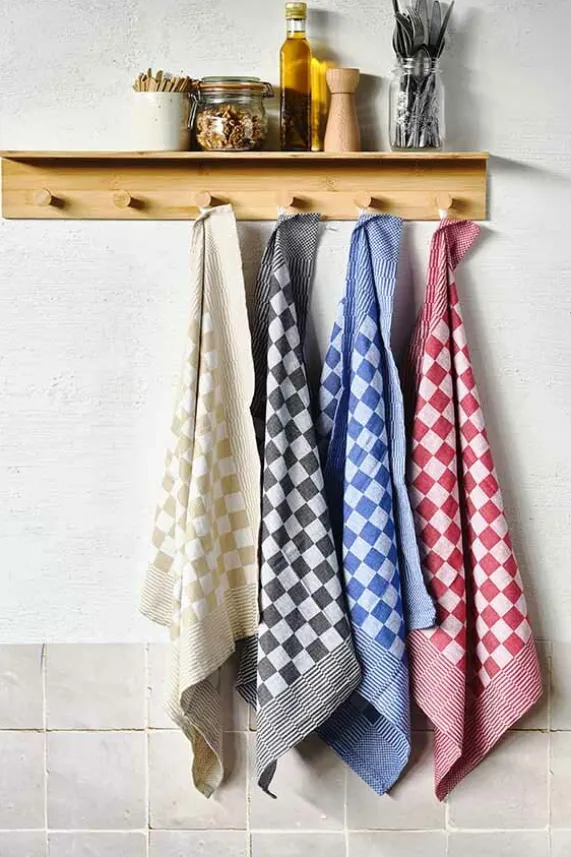 Theedoek Rood Set van 6