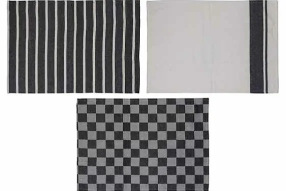 Theedoek Zwart Set van 3