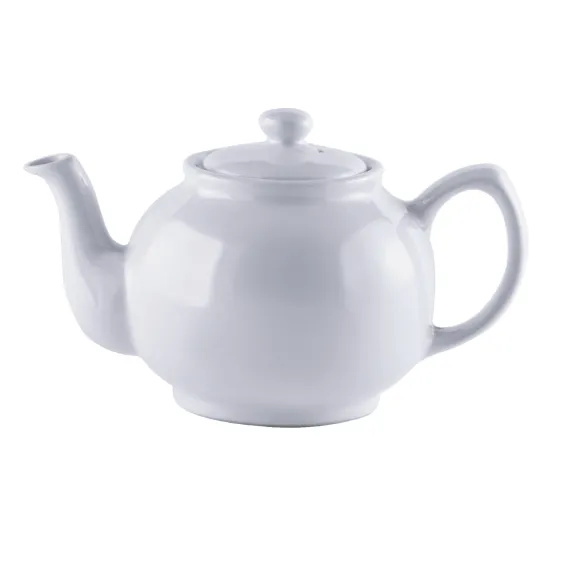 Theepot 1.1L Glanzend 6-Kops Wit