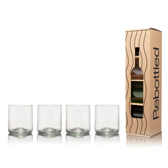 Tumbler 23cl set van 4 Transparant Rebottled