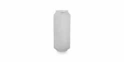 Vaas 15 x 29 cm Matte White Ribble