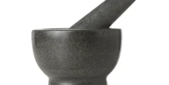 Vijzel met stamper graniet antraciet 11cm x H8cm
