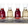 Wijnkaraffen set op krijtbord 15 cm