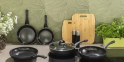 Wokpan 28 cm Stonehenge Sola zwart