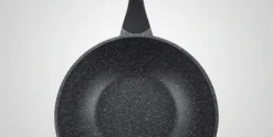 Wokpan marmeren coating 28 cm zwart