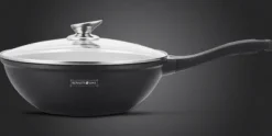 Wokpan marmeren coating 28 cm zwart